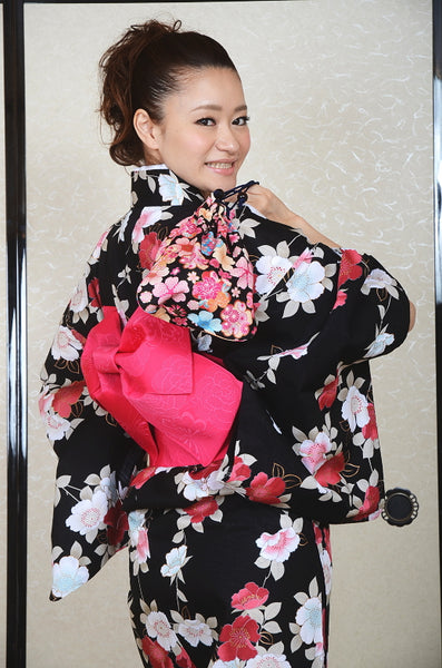 Japanese yukata kimono / D #61