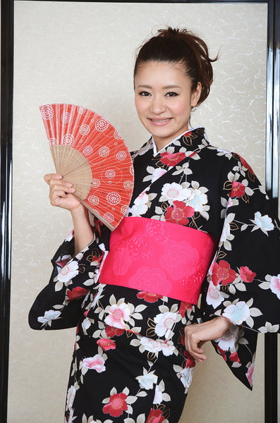Japanese yukata kimono / D #61