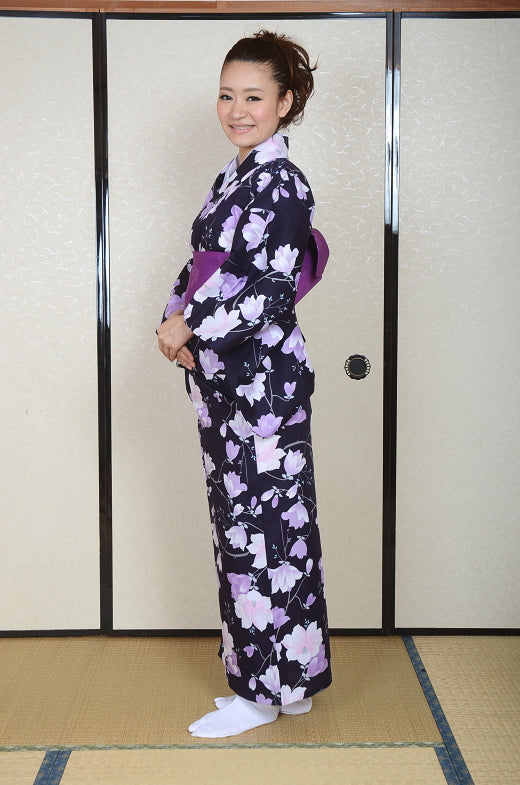 Japanese yukata kimono / D #062