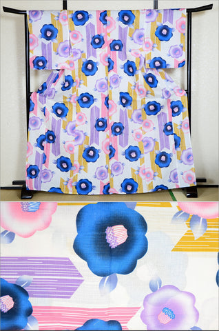 Japanese yukata kimono/ Plus size / P #297