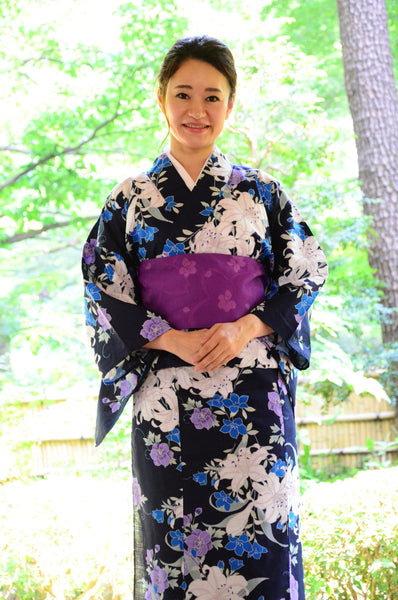 Japanese yukata kimono / D #141