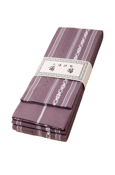 Men obi belt and geta sandals set : Purple