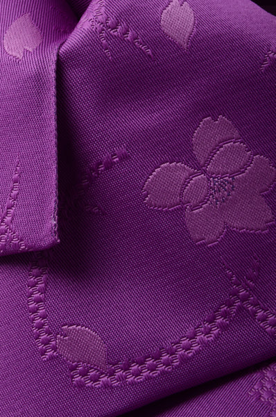 Obi belt and geta sandals set : Pre-tied / Deep purple #07