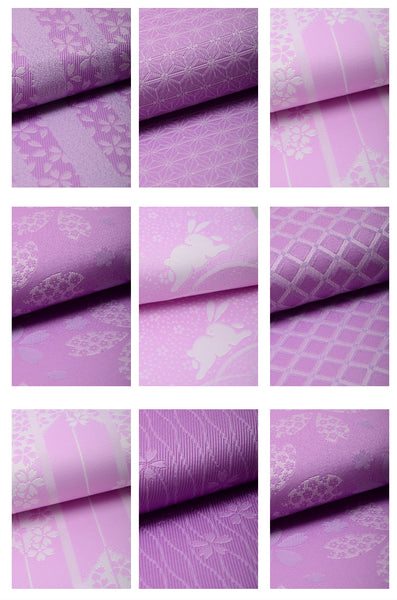 Obi belt and geta sandals set : Pattern / Light purple