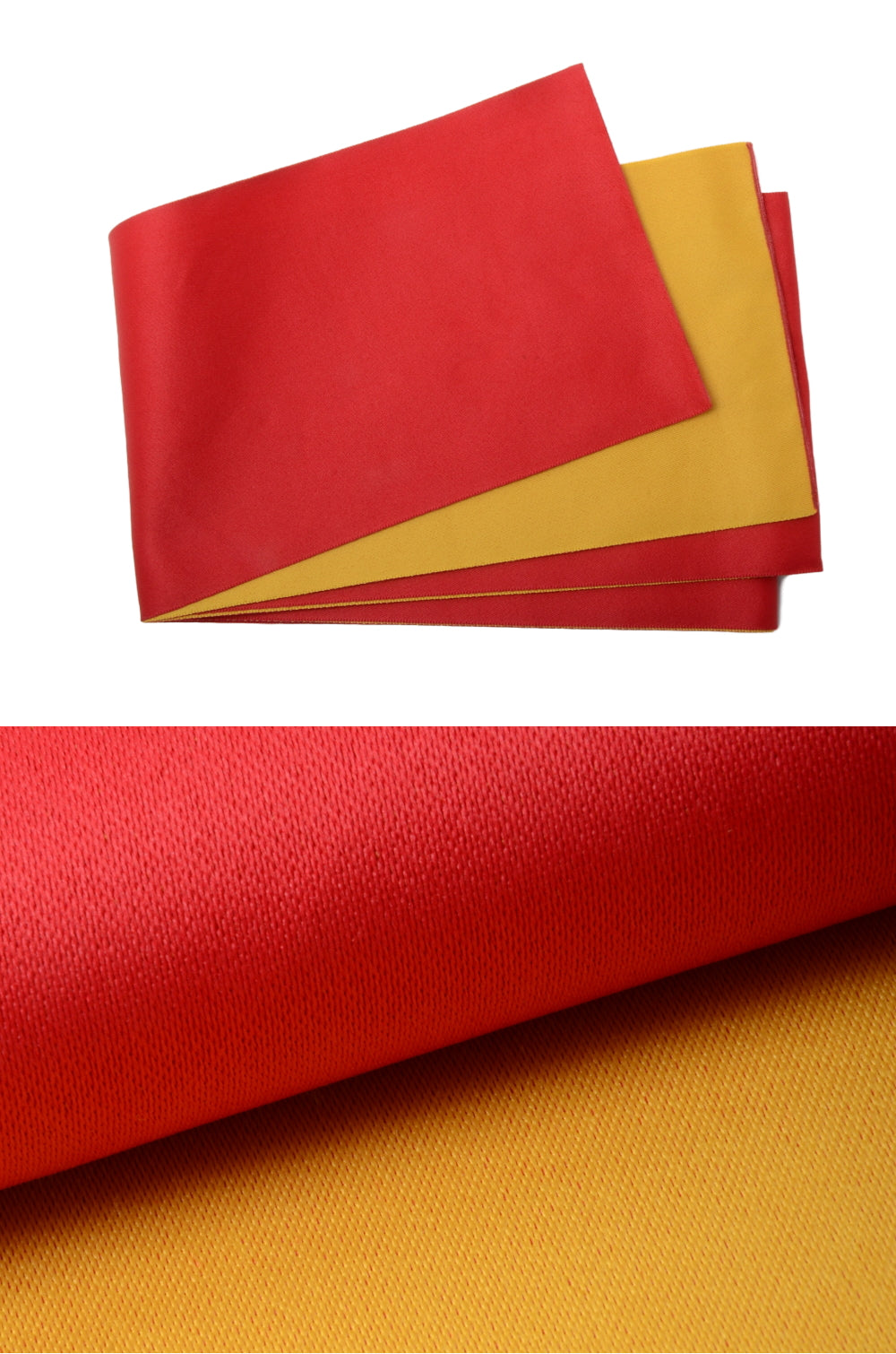 Obi belt and geta sandals set : Plain / Red and Gold