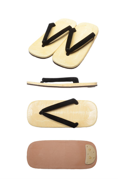 Men obi belt and Setta sandals set : Purple