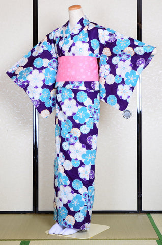 Japanese yukata kimono / D #116
