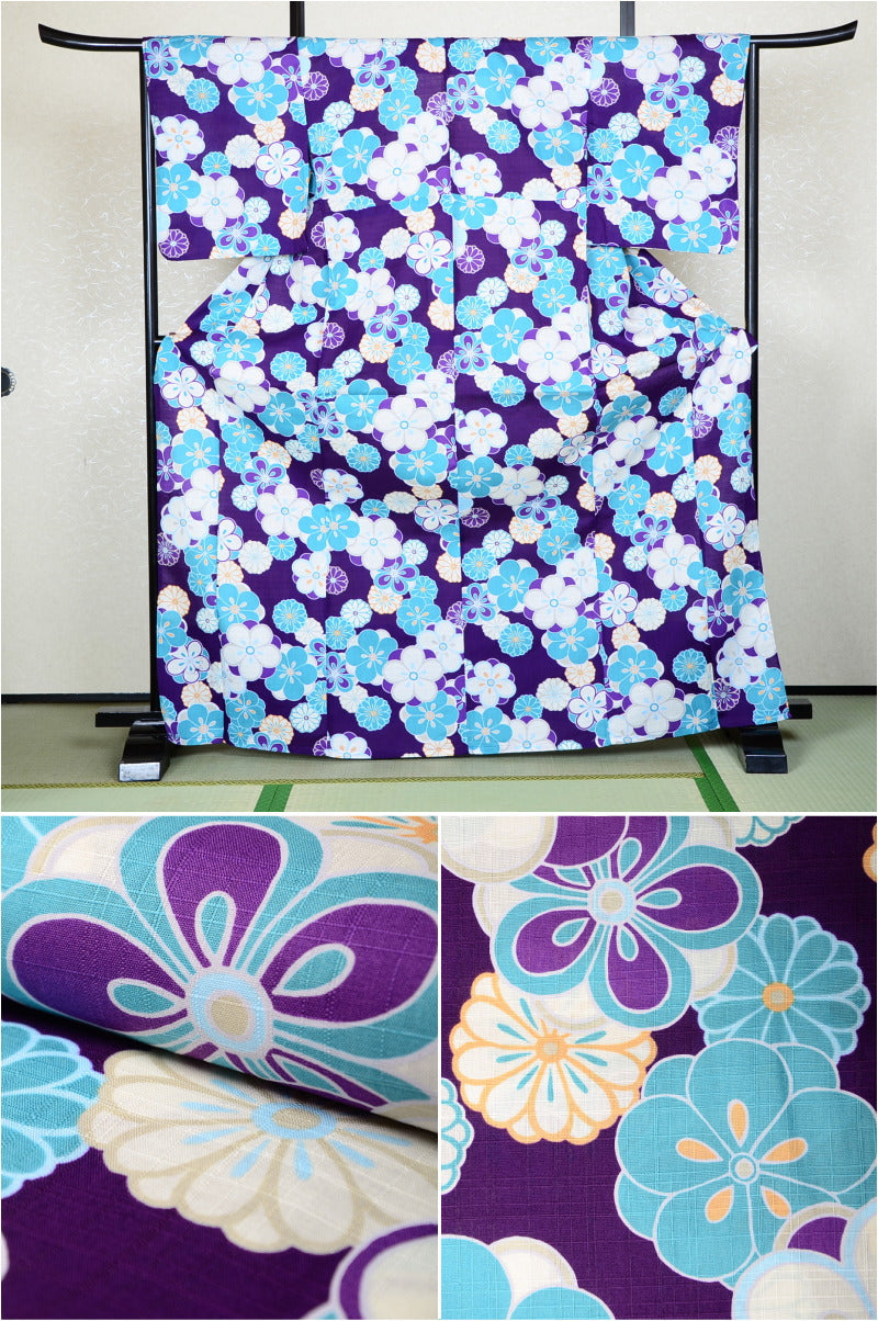 Japanese yukata kimono / D #116