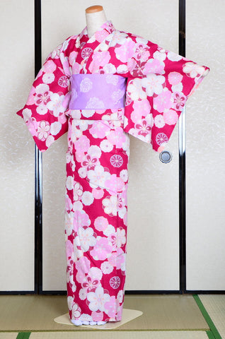 Japanese yukata kimono / D #117