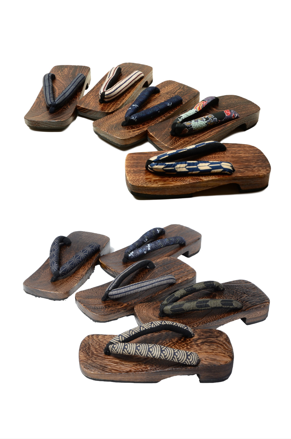 Men obi belt and geta sandals set : White