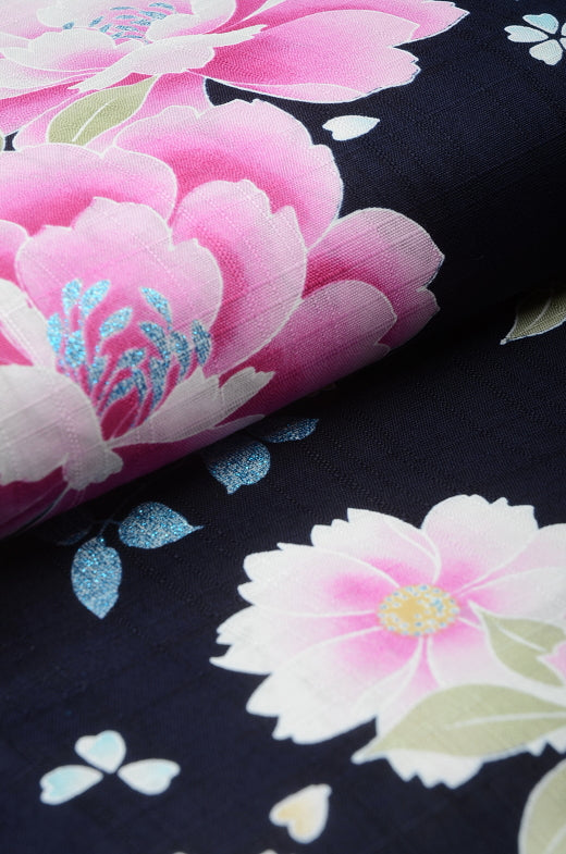 Japanese yukata kimono / D #064