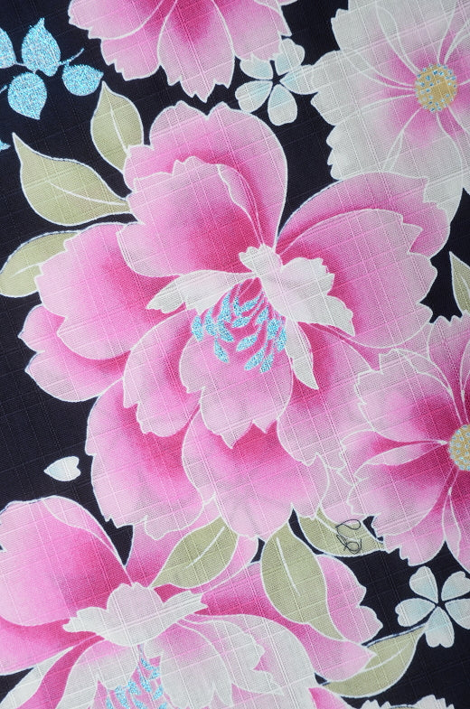Japanese yukata kimono / D #064