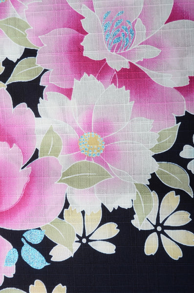 Japanese yukata kimono / D #064