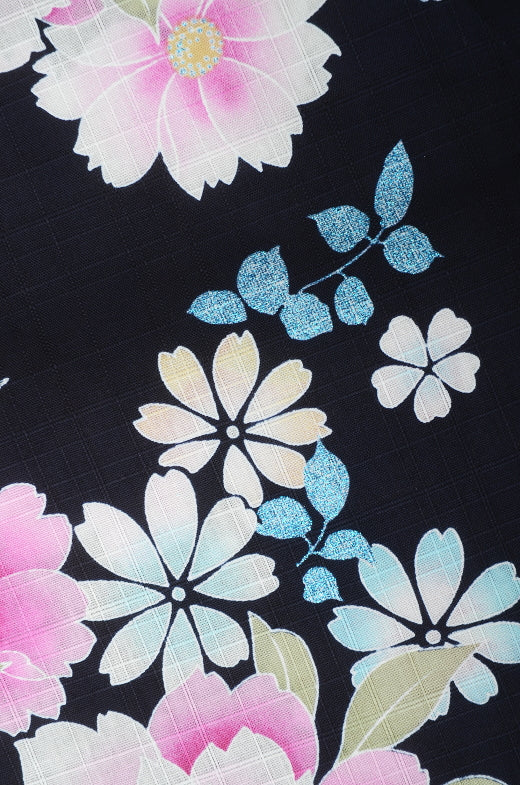 Japanese yukata kimono / D #064