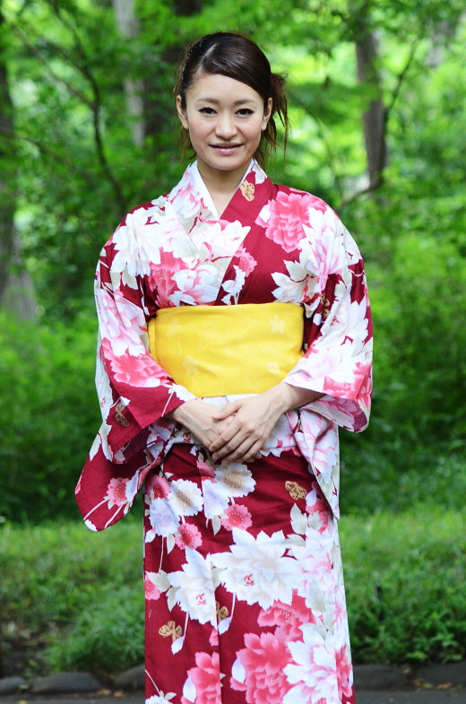 Japanese yukata kimono / D #066