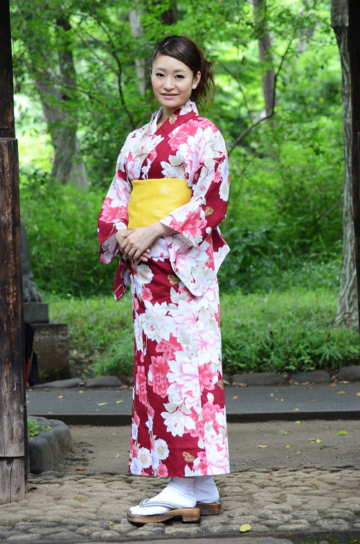 Japanese yukata kimono / D #066