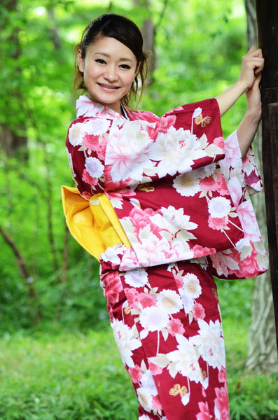 Japanese yukata kimono / D #066