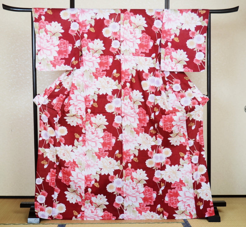 Japanese yukata kimono / D #066