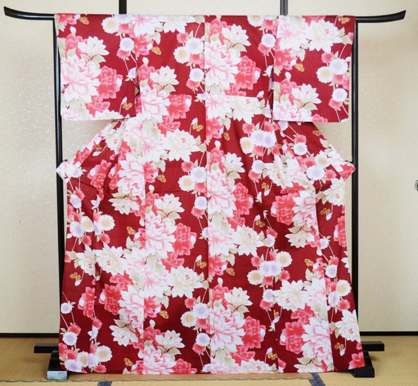 Japanese yukata kimono / D #066