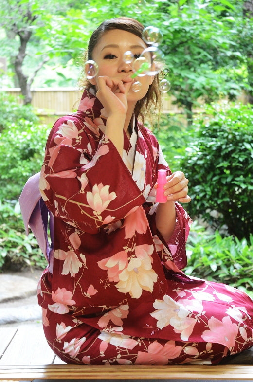Japanese yukata kimono / D #067