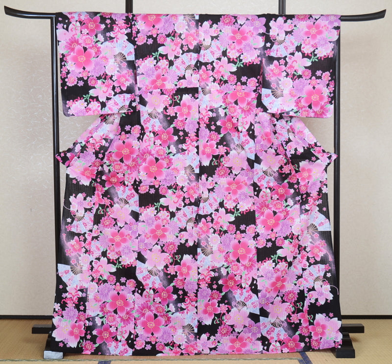 Japanese yukata kimono / D #075