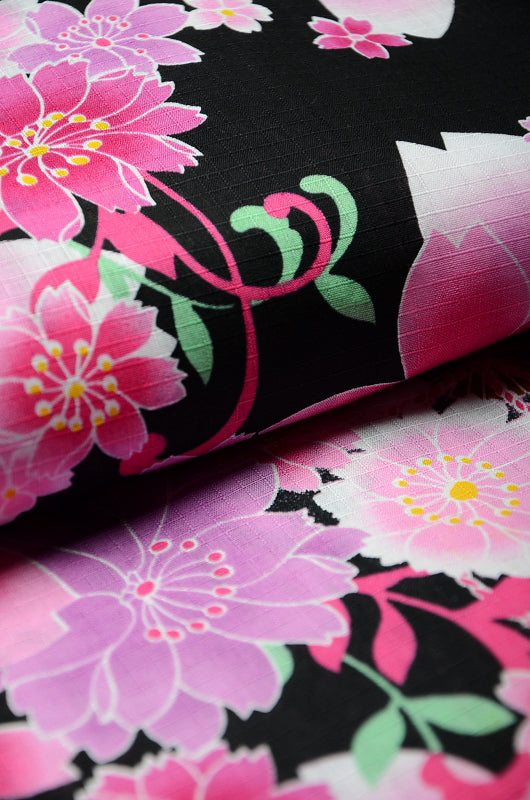 Japanese yukata kimono / D #075