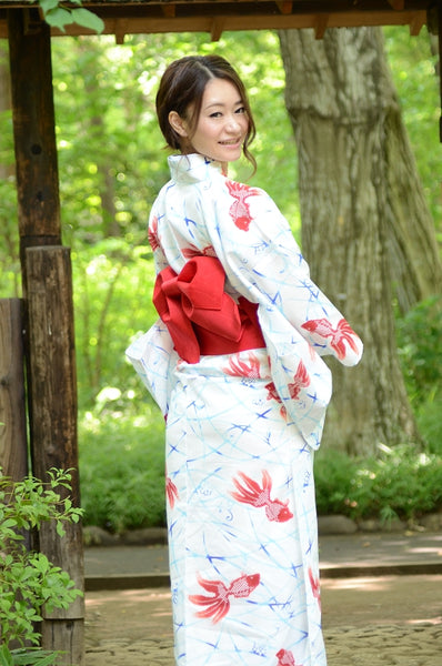 Japanese yukata kimono / D #078