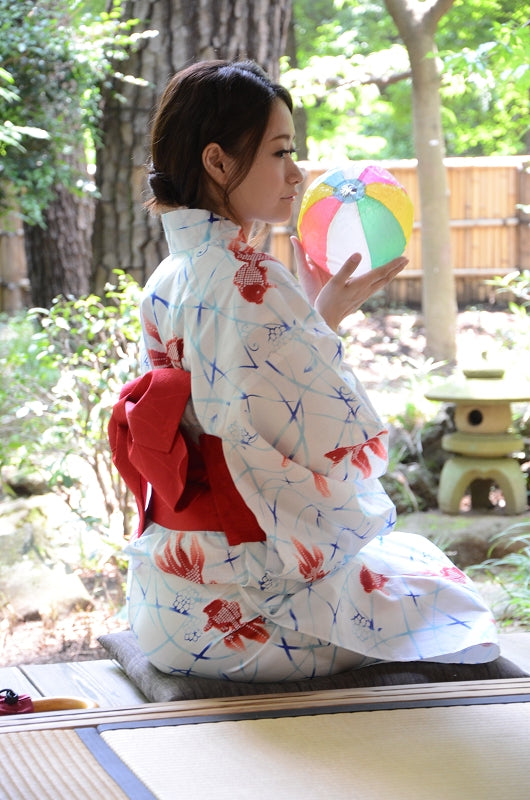 Japanese yukata kimono / D #078