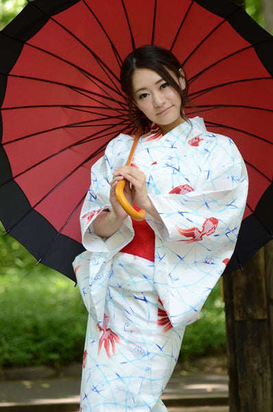 Japanese yukata kimono / D #078