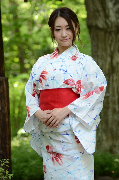 Japanese yukata kimono / D #078
