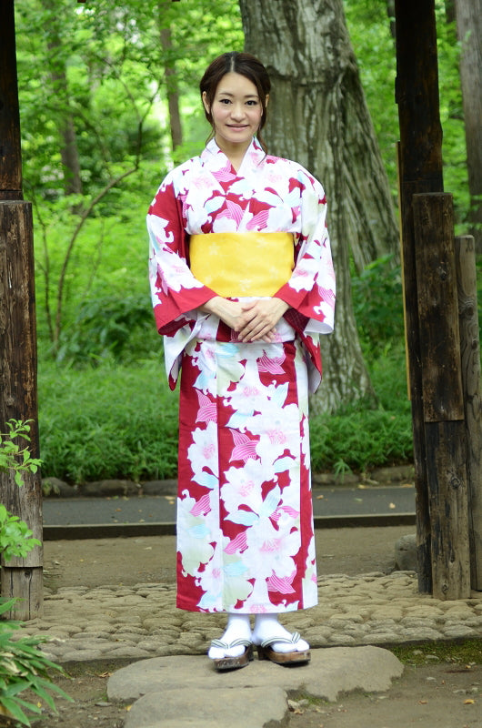 Japanese yukata kimono / D #083