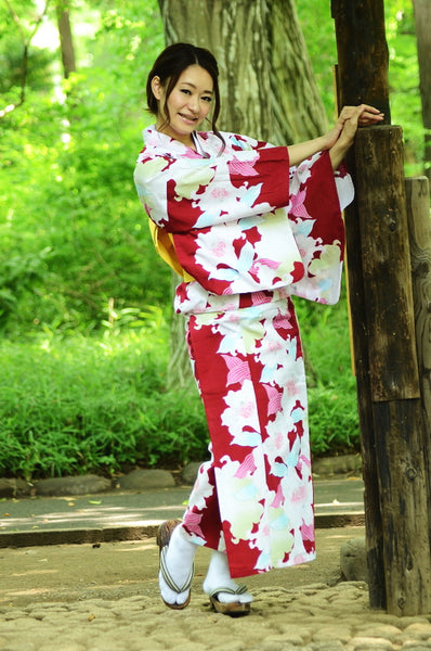 Japanese yukata kimono / D #083