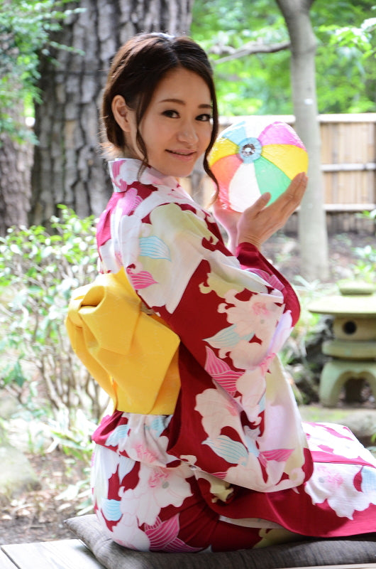 Japanese yukata kimono / D #083