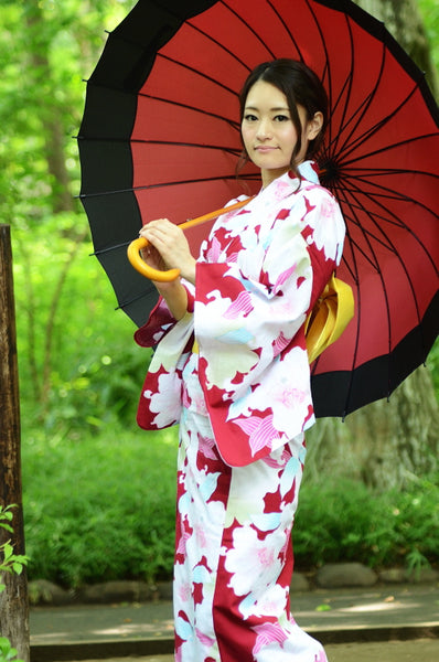 Japanese yukata kimono / D #083
