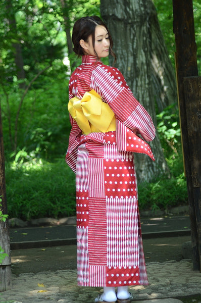Japanese yukata kimono / D #084