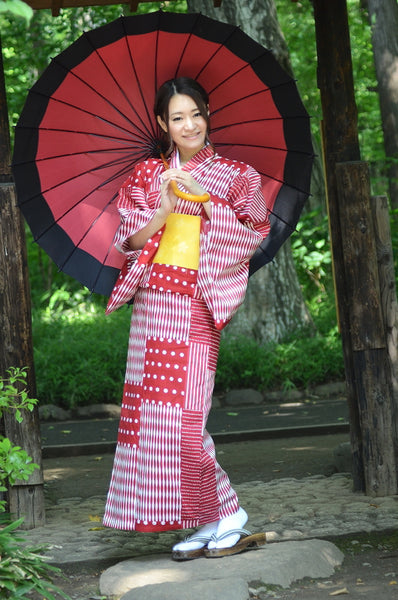 Japanese yukata kimono / D #084