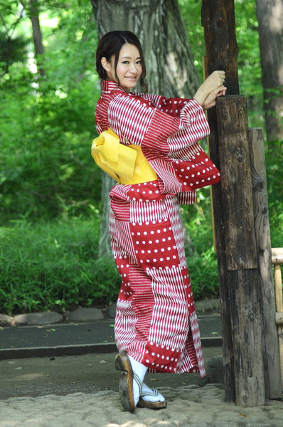 Japanese yukata kimono / D #084