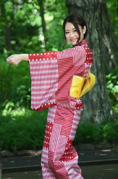 Japanese yukata kimono / D #084