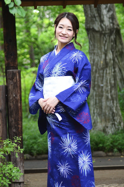 Japanese yukata kimono / D #086