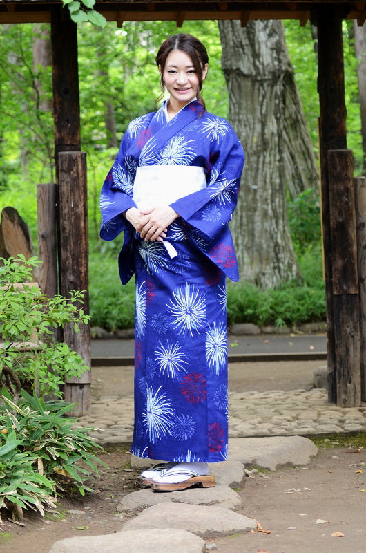 Japanese yukata kimono / D #086