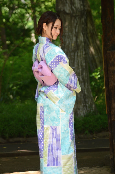 Japanese yukata kimono / D #087