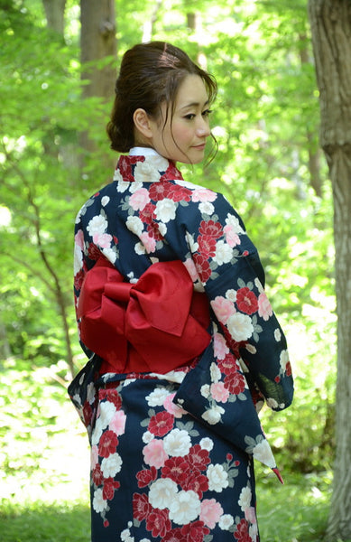 Japanese yukata kimono / D #110