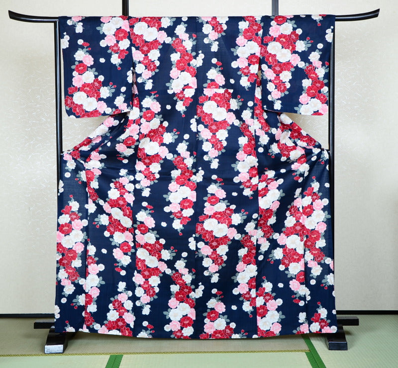 Japanese yukata kimono / D #110