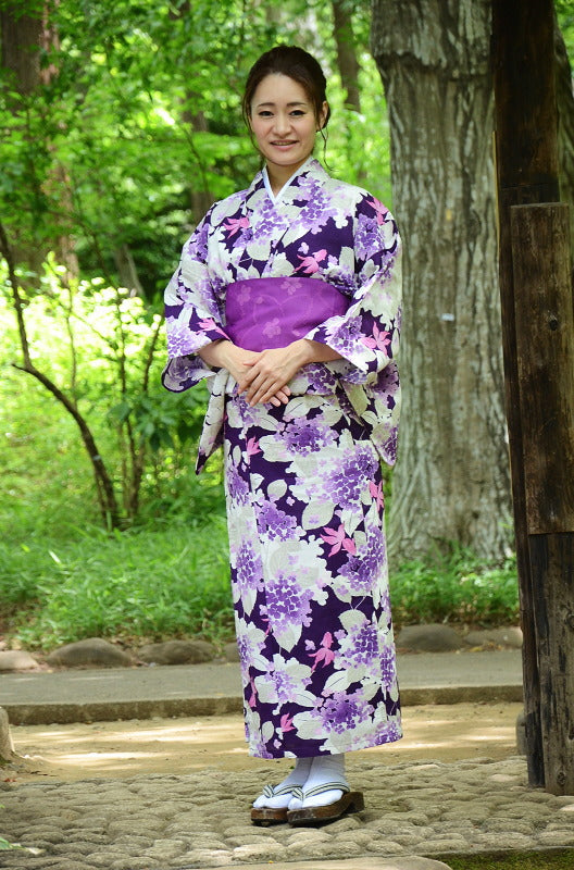 Japanese yukata kimono / D #114