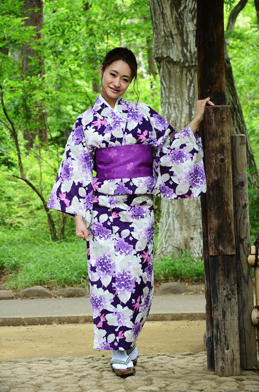 Japanese yukata kimono / D #114
