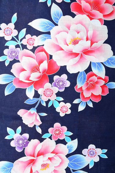 Girls yukata and obi belt set / GY #61 (11-12)