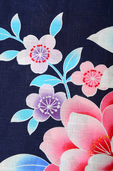Girls yukata and obi belt set / GY #61 (11-12)
