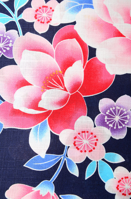 Girls yukata and obi belt set / GY #61 (11-12)