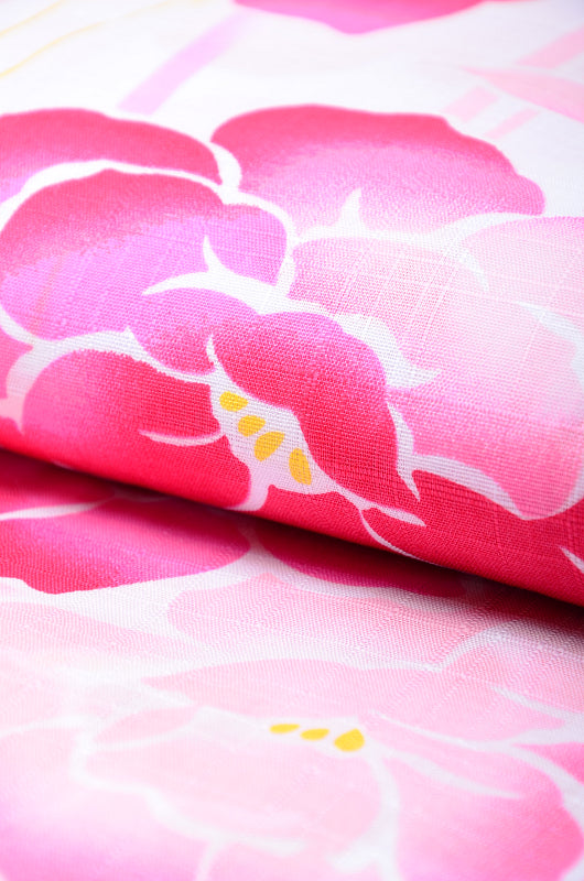 Girls yukata and obi belt set / GY #68 (13-14)