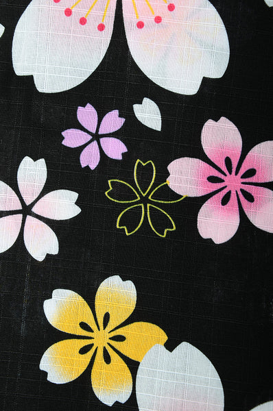 Girls yukata and obi belt set / GY #69 (13-14)